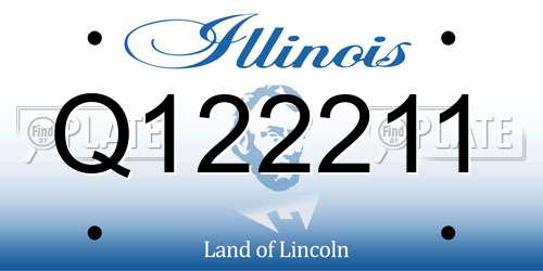 Q122211 Illinois License Plate
