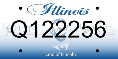 Q122256 Illinois License Plate