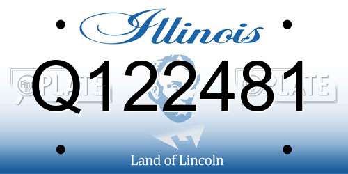 Q122481 Illinois License Plate