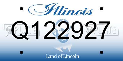 Q122927 Illinois License Plate
