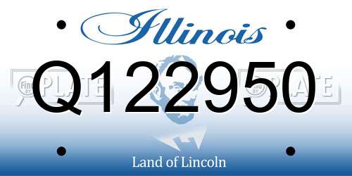 Q122950 Illinois License Plate