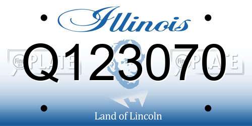 Q123070 Illinois License Plate