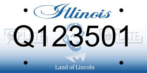 Q123501 Illinois License Plate