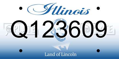 Q123609 Illinois License Plate