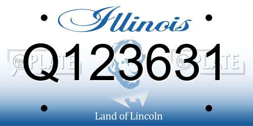 Q123631 Illinois License Plate
