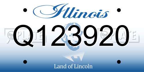 Q123920 Illinois License Plate