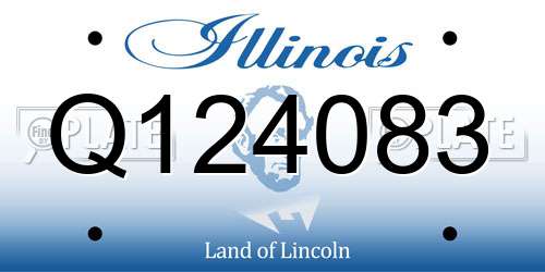 Q124083 Illinois License Plate