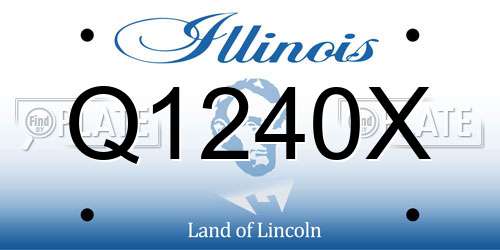 Q1240X Illinois License Plate