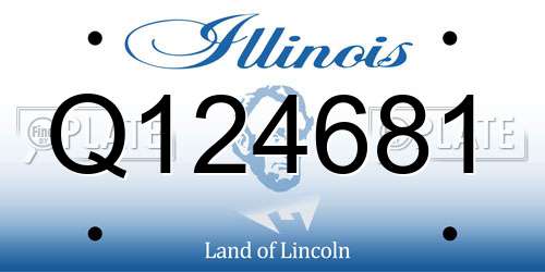 Q124681 Illinois License Plate