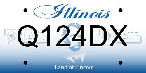 Q124DX Illinois License Plate