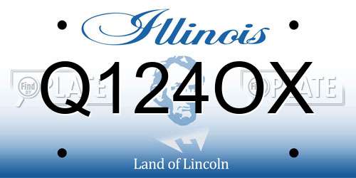 Q124OX Illinois License Plate