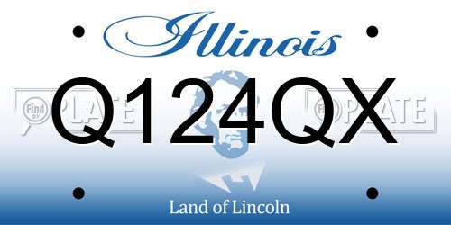 Q124QX Illinois License Plate