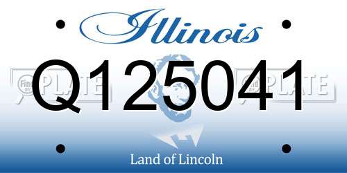 Q125041 Illinois License Plate