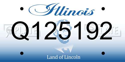 Q125192 Illinois License Plate