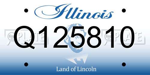 Q125810 Illinois License Plate