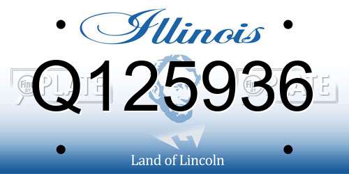 Q125936 Illinois License Plate