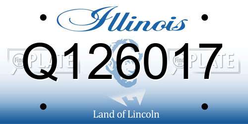 Q126017 Illinois License Plate