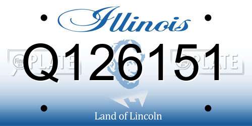 Q126151 Illinois License Plate