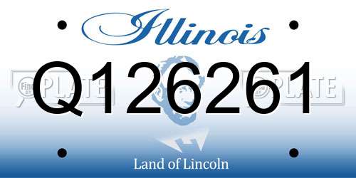 Q126261 Illinois License Plate