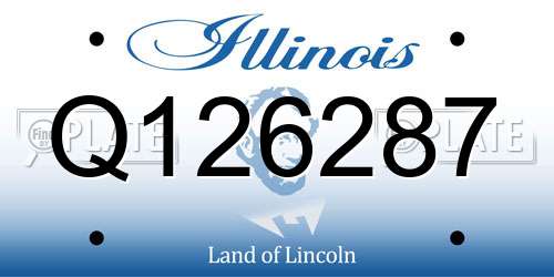 Q126287 Illinois License Plate