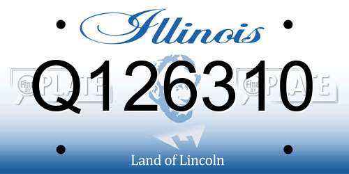 Q126310 Illinois License Plate