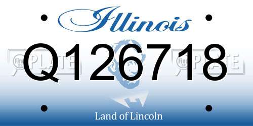 Q126718 Illinois License Plate