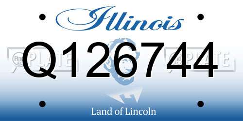 Q126744 Illinois License Plate