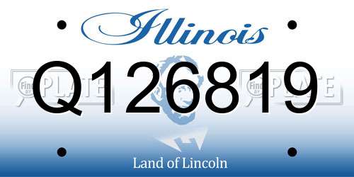 Q126819 Illinois License Plate