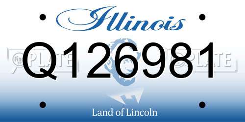 Q126981 Illinois License Plate