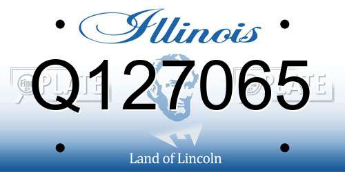 Q127065 Illinois License Plate