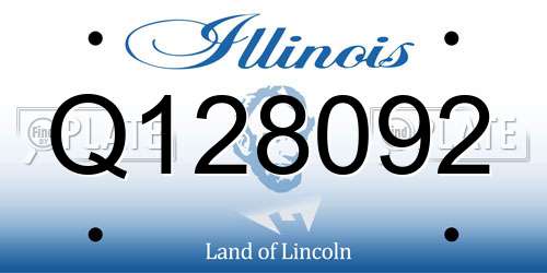 Q128092 Illinois License Plate