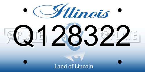 Q128322 Illinois License Plate