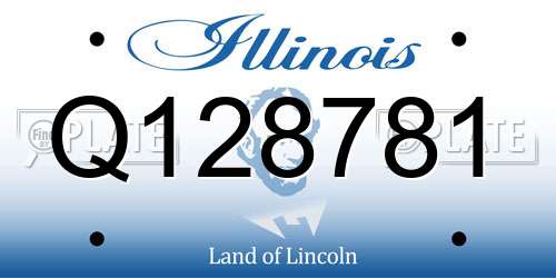 Q128781 Illinois License Plate