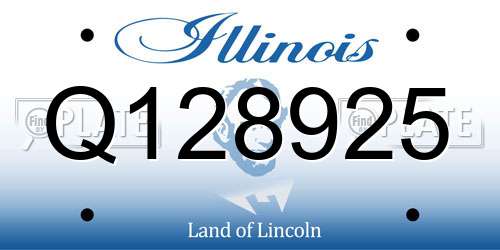 Q128925 Illinois License Plate