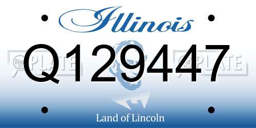Q129447 Illinois License Plate