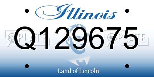 Q129675 Illinois License Plate