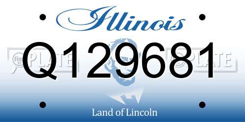 Q129681 Illinois License Plate