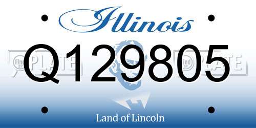 Q129805 Illinois License Plate