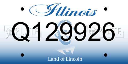 Q129926 Illinois License Plate