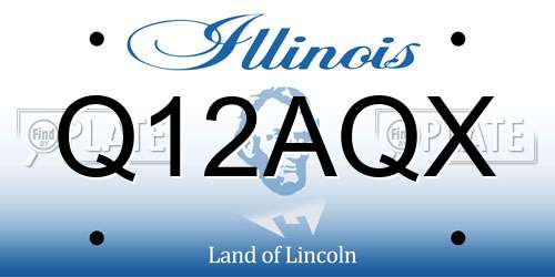 Q12AQX Illinois License Plate