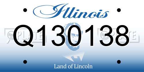 Q130138 Illinois License Plate