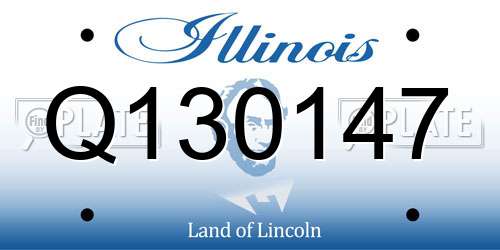Q130147 Illinois License Plate