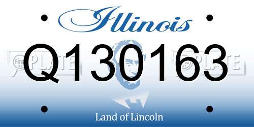 Q130163 Illinois License Plate