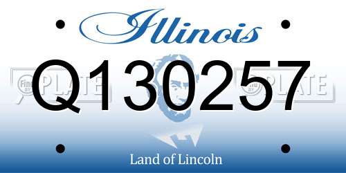 Q130257 Illinois License Plate