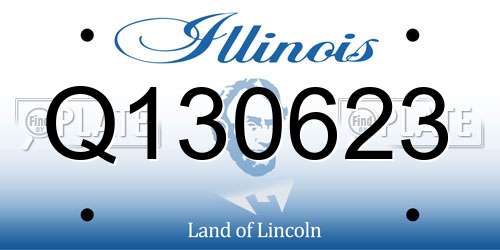 Q130623 Illinois License Plate