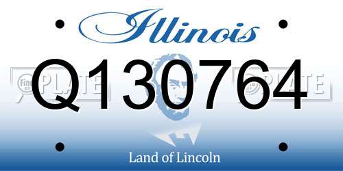 Q130764 Illinois License Plate