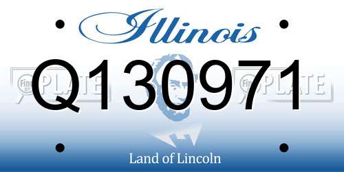 Q130971 Illinois License Plate
