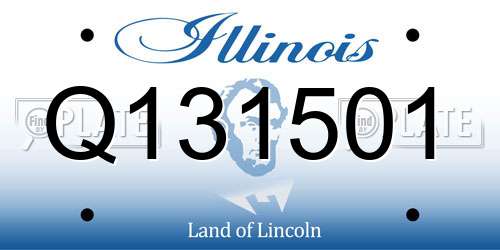 Q131501 Illinois License Plate