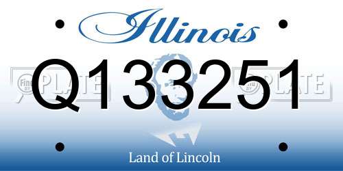 Q133251 Illinois License Plate