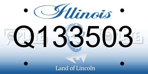 Q133503 Illinois License Plate